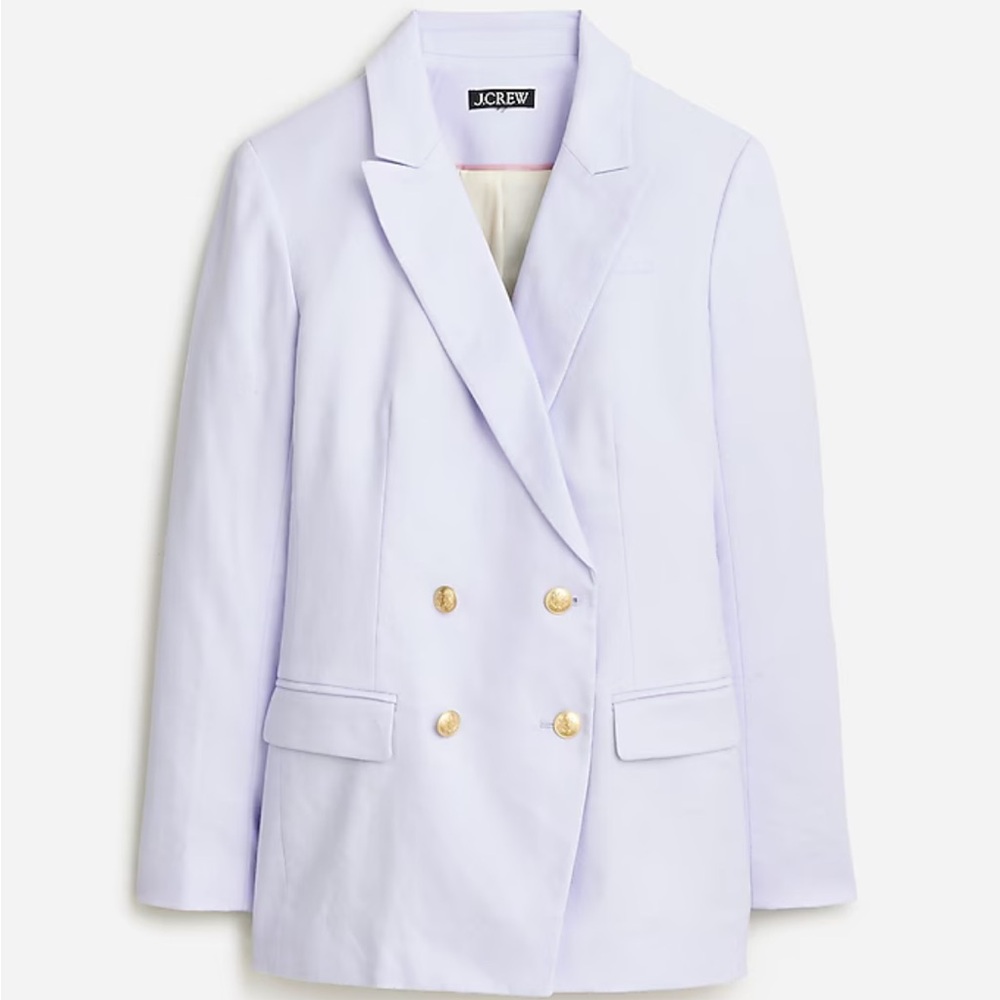 NWT J. Crew Greta Blazer in Stretch Linen Blend
